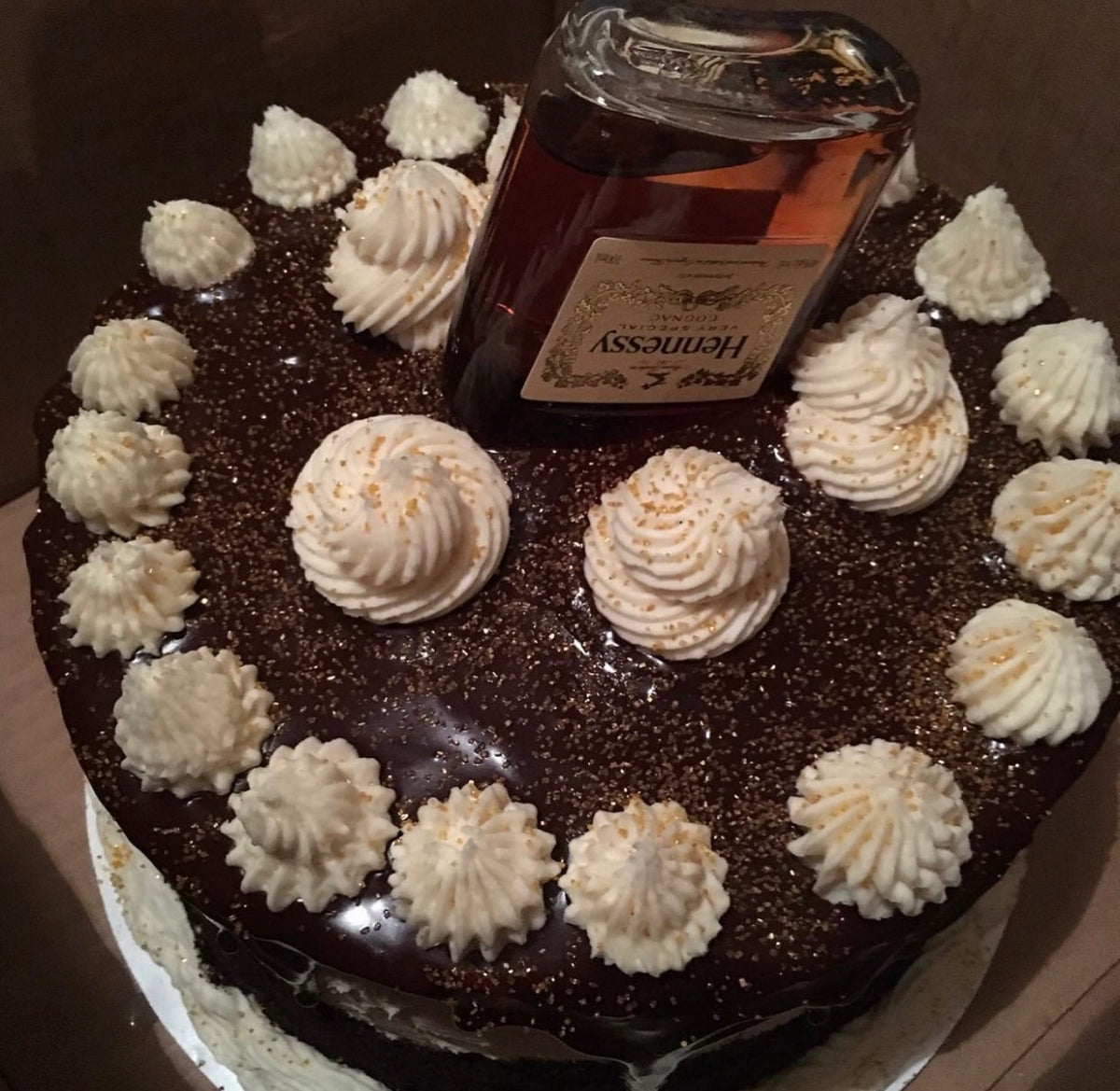 Chocolate Hennessy cake